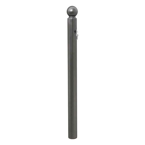 Procity - Potelet amovible Primabloc 3 clés Boule - Gris 115cm - Métal robuste, fixation à sceller