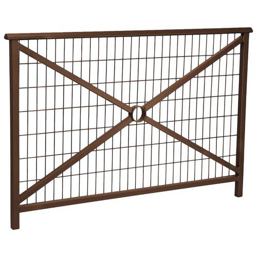 Barrière Lisbonne 1.50m Structure Grillagée Zinc Marron 8017