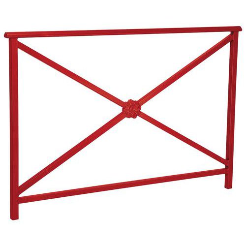 Barrière Lisbonne 1.50 M Structure Rosace - Zinc Rouge 3004