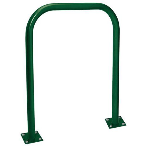 Procity - Arceau de protection simple 1m - Acier époxy vert - Platines - Voirie