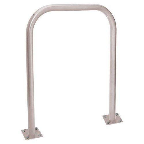 Procity - Arceau de protection simple 1m - Acier époxy gris clair - Platines - Voirie