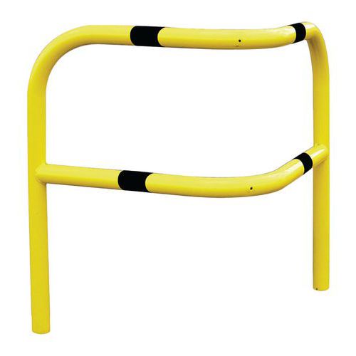 Procity - Arceau de protection angle renforcé - 1m noir/jaune - Acier époxy - Sécurité voirie