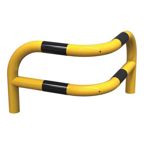 Procity - Arceau de protection angle renforcé - 43cm noir/jaune - Acier époxy - Voirie