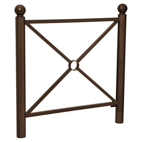 Barrière Province Simple Croix 1.07 M Boule Zinc Marron 8017