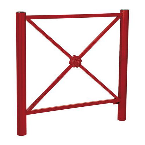 Barrière Province Rosace 1.07 M Inox Brossé Zinc Rouge 3004