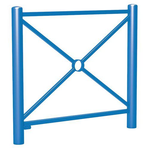 Procity - Barrière Carrefour 1.07 m - Acier Époxy Bleu - 5 Ans Garantie