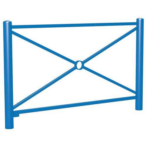 Procity - Barrière Carrefour 1.57m Bleu - Acier Époxy - 102.5cm Hauteur - 5 Ans Garantie