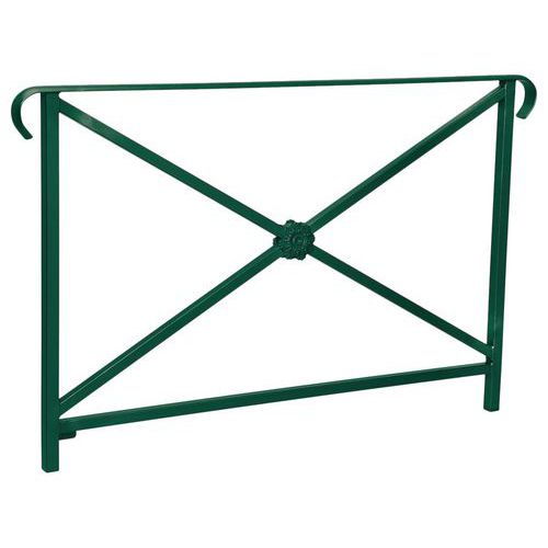 Procity - Barrière Héritage rosace 1.50m double crosse - Vert - Acier époxy - 118cm H x 150cm L - 5 ans garantie