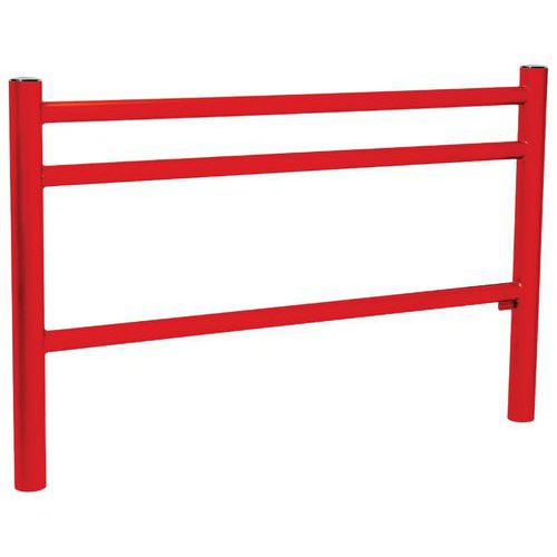 Barrière Trio 1.57 M Pommeau Inox Brossé - Zinc Rouge 3020