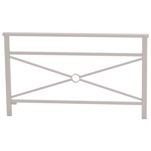 Barrière Venise 1.50 M Structure Simple Croix Zinc Gris 7044