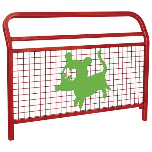 Barrière 1.50 Spéc Ecole Conviviale Chien Zinc Rouge 3004