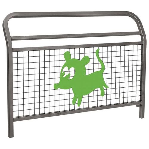 Barrière 1.50 Spéc Ecole Conviviale Chien Zinc Gris Procity