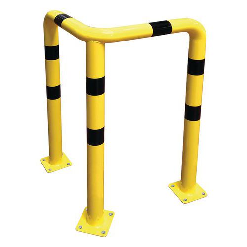 Procity - Arceau de protection d'angle 3 pieds - Acier Jaune 1.20m - Sécurité Voirie