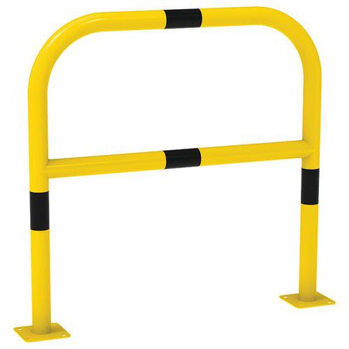 Procity - Arceau de protection renforcé 1m jaune avec bandes noires - Acier époxy - 100cm hauteur