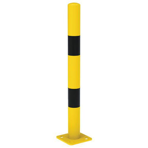 Procity - Poteau de protection Ø 9 cm - Acier jaune/noir 100 cm - Robuste et visible - Voirie