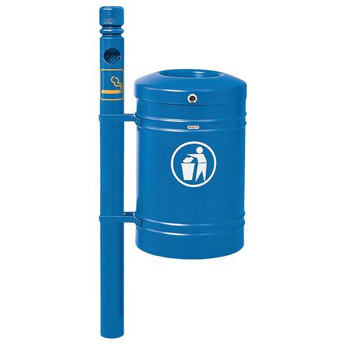 Cendrier/poubelle Guyenne 40 L Poteau City Seau Bleu 5010