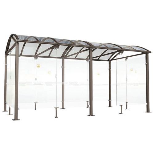 Abri Fumeurs Voûte L 5 M Bardages Verre Gris Procity