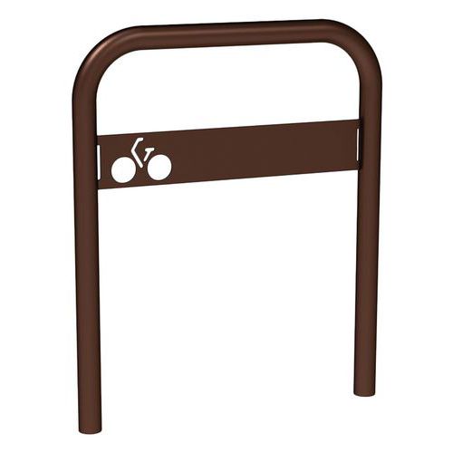 Procity - Support vélos trombone Ø 50 mm - 2 places - Marron foncé - Acier époxy - Scellement direct