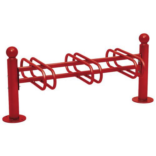 Support Vélos Province Double Face 6 Places Boule Rouge 3004