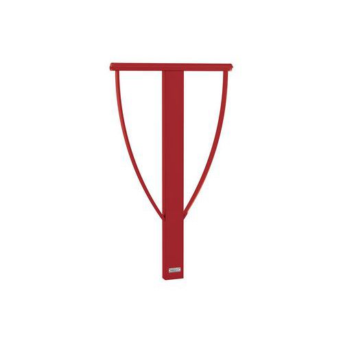 Support Vélos Lisbonne Scellement - Galva Rouge Foncé 3004