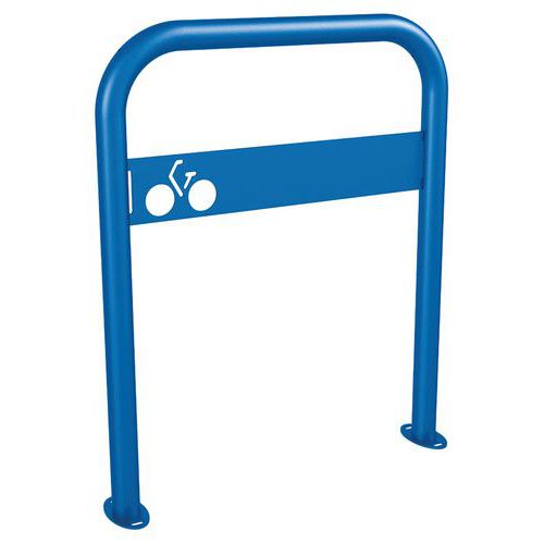 Support Vélos Ø 50 Mm Signalétique Platines Galva Bleu 5010