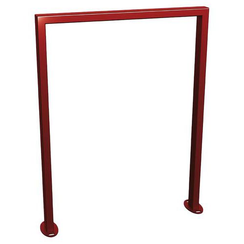 Support Vélos Milan Sur Platines - Galva Rouge Foncé 3004
