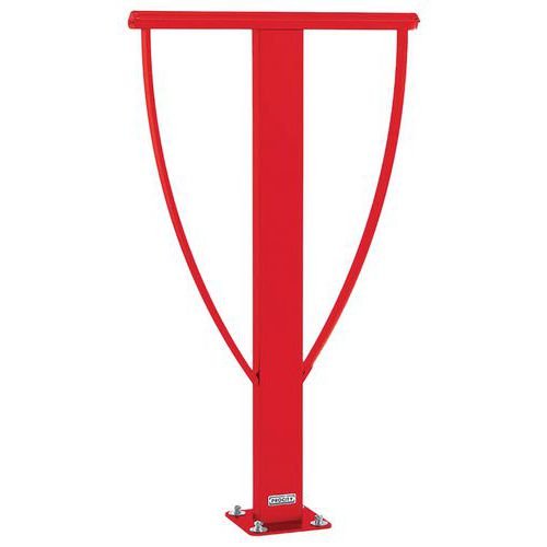 Support Vélos Lisbonne Sur Platines - Galva Rouge 3020