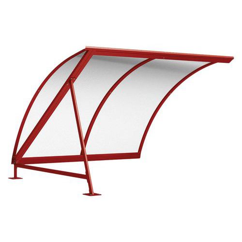 Abri Vélos Complémentaire Demi-lune - Rouge Foncé 3004