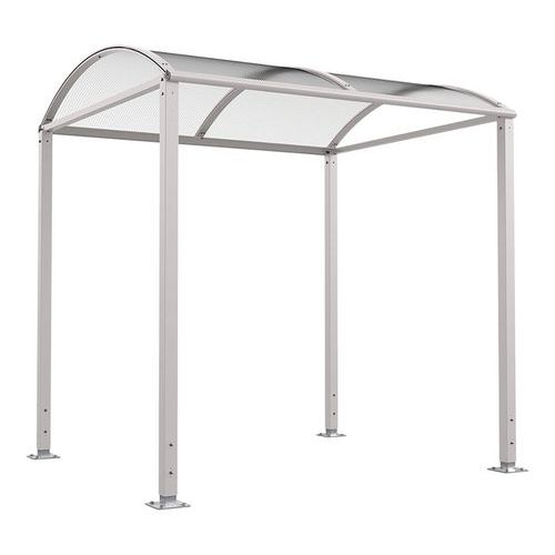 Procity - Abri vélos Voûte M initial - Gris clair - 6 places - Acier et Polycarbonate - 2.5m