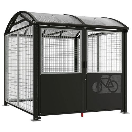 Procity - Abri vélos Voûte L - 6 places - Acier et Polycarbonate - Noir - Montage facile