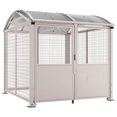 Abri Vélos Voûte L Init. Bardages Clé Peint Gris 7044