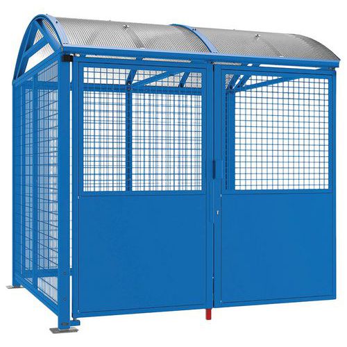 Abri Vélos Voûte L Complém. Bardages Clé Peint Bleu 5010