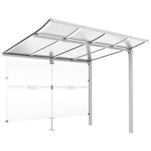 Abri Vélos Modulo Complémentaire Bardage Fond - Gris 7044