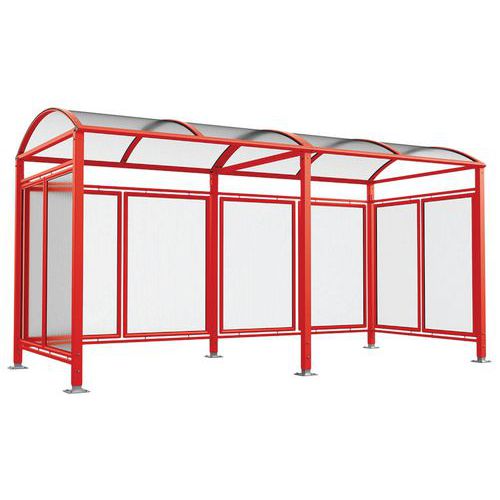 Abri Vélos Voûte M Initial/comp. Bardages Polyc. Rouge 3020