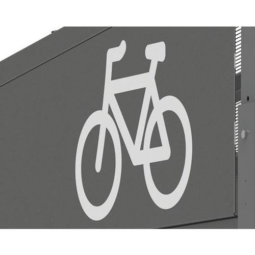 Procity - Signalétique Symbole Vélo Gris - Paire - Acier Robuste - Montage Facile