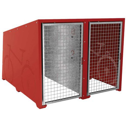 Abri Vélos Berlin Initial 2 Places Portes Galva Rouge 3004