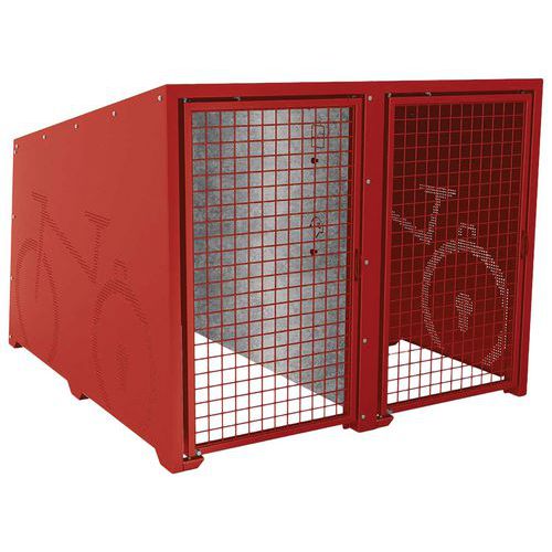 Abri Vélos Berlin Init. 2 Places Portes Peintes Rouge 3004