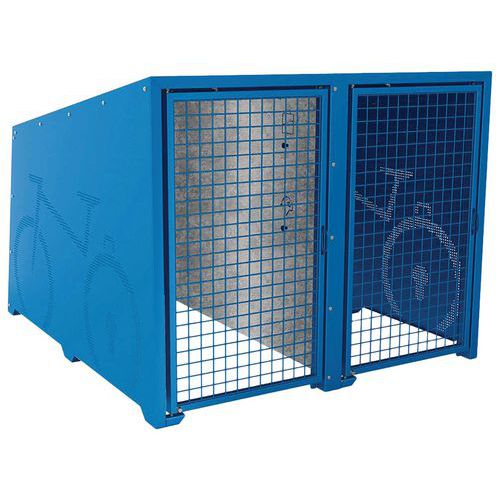 Abri Vélos Berlin Init. 2 Places Portes Peintes Bleu 5010