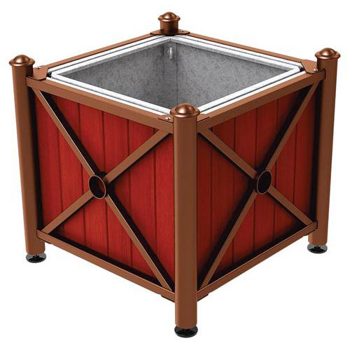 Jardinière Ac/bois Province Agora 80x80 Bac Acaj/corten