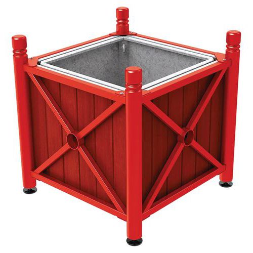 Jardinière Ac/bois Province City 80x80 Cm Bac Aca/rouge 3020