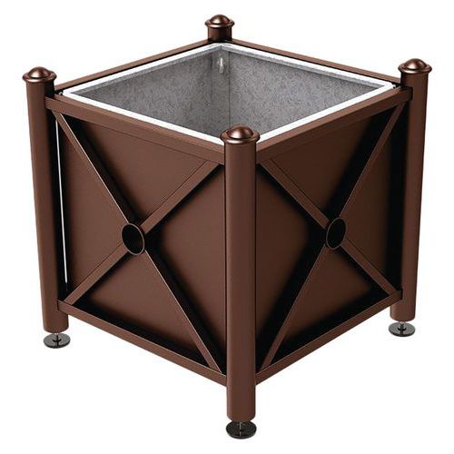 Jardinière Acier Province City 80 X 80 Cm Bac - Marron 8017