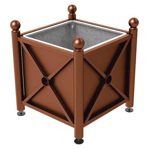 Jardinière Acier Province Boule 80 X 80 Cm Bac Aspect Corten