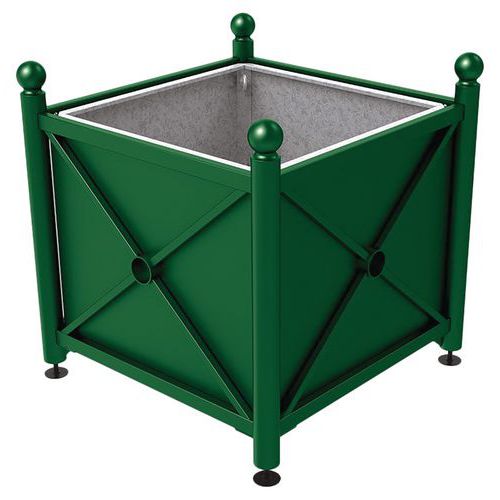 Jardinière Acier Province Boule 100 X 100 Cm Bac - Vert 6005