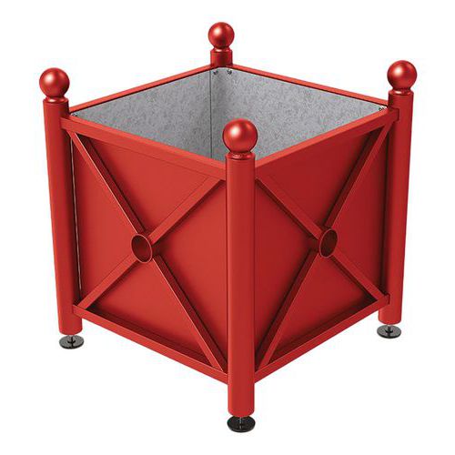 Jardinière Acier Province Boule 80 X 80 Cm - Rouge 3004
