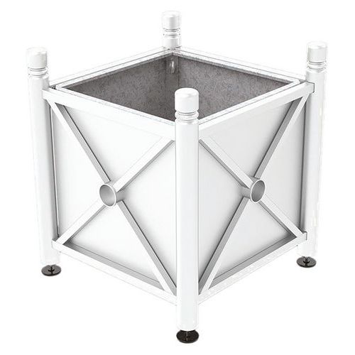 Jardinière Acier Province City 80 X 80 Cm Bac - Blanc 9010