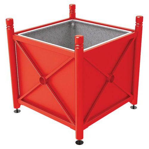 Jardinière Acier Province City 100 X 100 Cm Bac - Rouge 3020