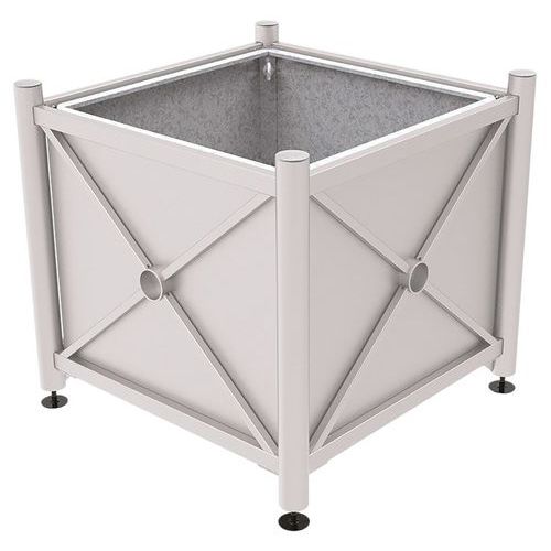 Jardinière Acier Province Inox 100x100 Cm Bac - Gris 7044