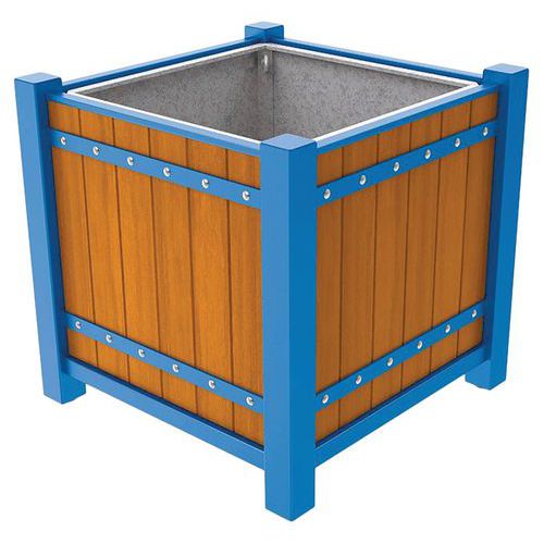 Jardinière Sarlat 106 X 106 Cm Bac - Chêne Clair/bleu 5010