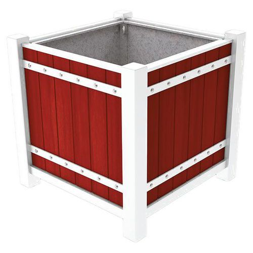 Jardinière Sarlat 106 X 106 Cm Bac - Acajou/blanc 9010