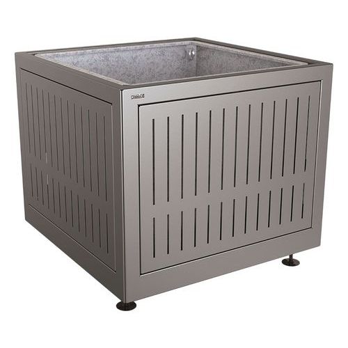 Jardinière Silaos Acier 100 X 100 Cm Avec Bac - Gris Procity